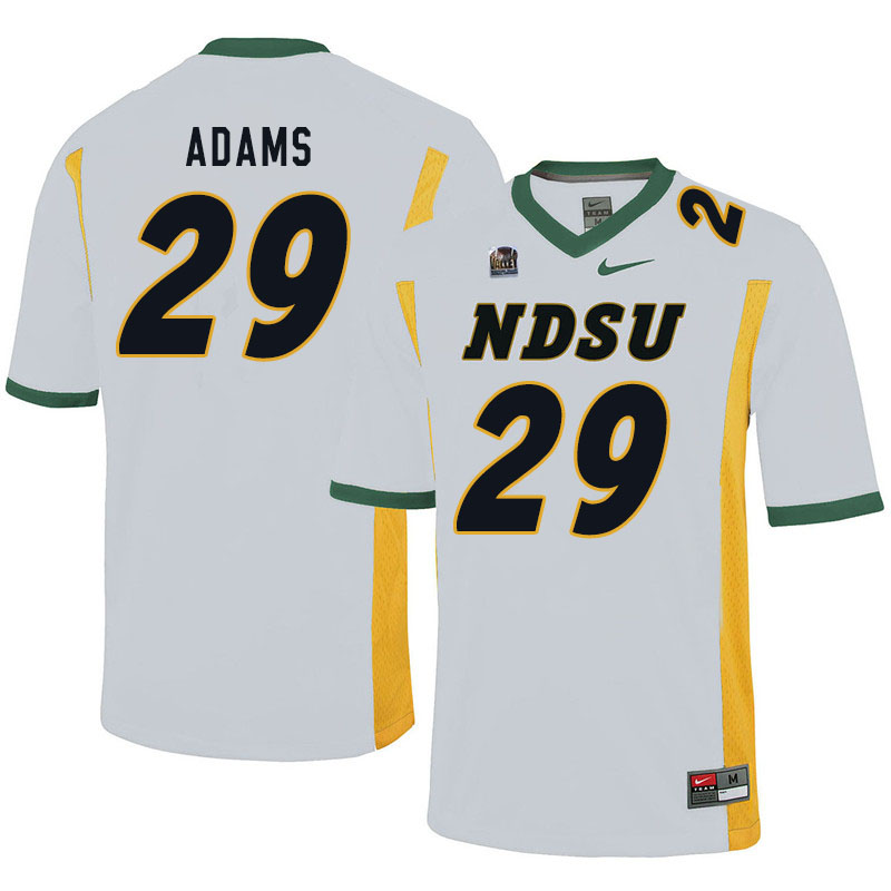 Men #29 Adrian Adams North Dakota State Bison College Football Jerseys Sale-White